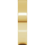 14K Yellow Gold 4 mm Ultra-Lightweight Comfort-Fit Flat Band Size 6.5