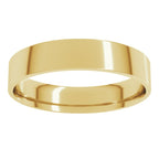 14K Yellow Gold 4 mm Ultra-Lightweight Comfort-Fit Flat Band Size 6.5