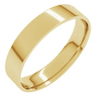 14K Yellow Gold 4 mm Ultra-Lightweight Comfort-Fit Flat Band Size 6.5