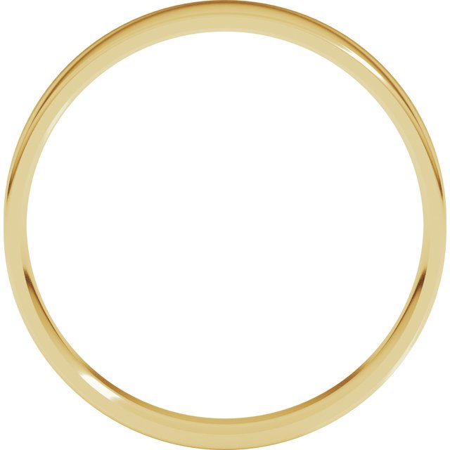 14K Yellow Gold 4 mm Ultra-Lightweight Comfort-Fit Flat Band Size 6.5