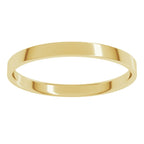 10K Yellow Gold 2 mm Ultra-Lightweight Comfort-Fit Flat Band Size 5.5