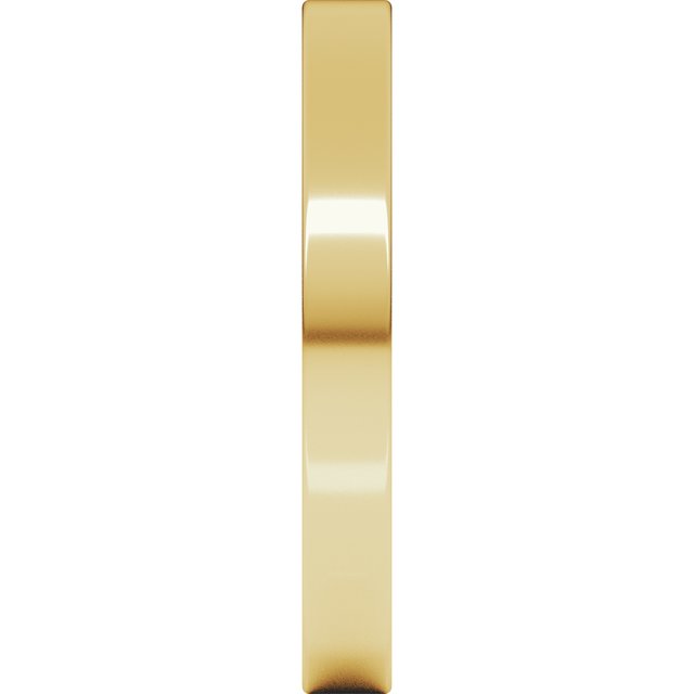 10K Yellow Gold 2.5 mm Ultra-Lightweight Comfort-Fit Flat Band Size 5
