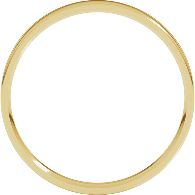 10K Yellow Gold 2.5 mm Ultra-Lightweight Comfort-Fit Flat Band Size 5