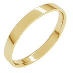 10K Yellow Gold 2.5 mm Ultra-Lightweight Comfort-Fit Flat Band Size 5