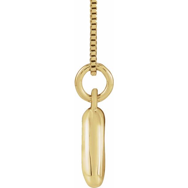 14K Yellow Gold Vermeil Bubble Initial A 18" Necklace