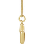 14K Yellow Gold Bubble Initial M 18" Necklace