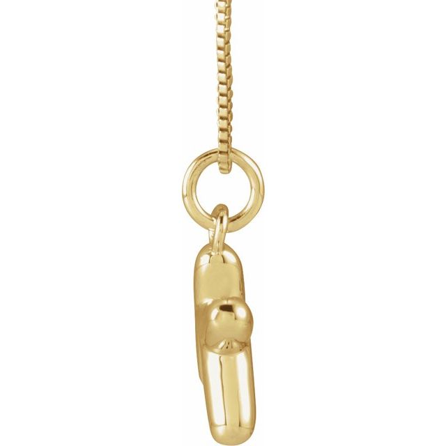 14K Yellow Gold Vermeil Bubble Initial K 18" Necklace