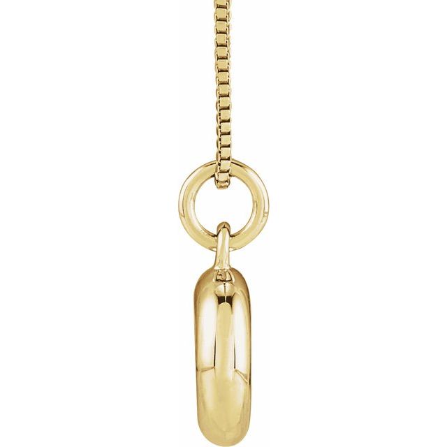 14K Yellow Gold Vermeil Bubble Initial O 18" Necklace