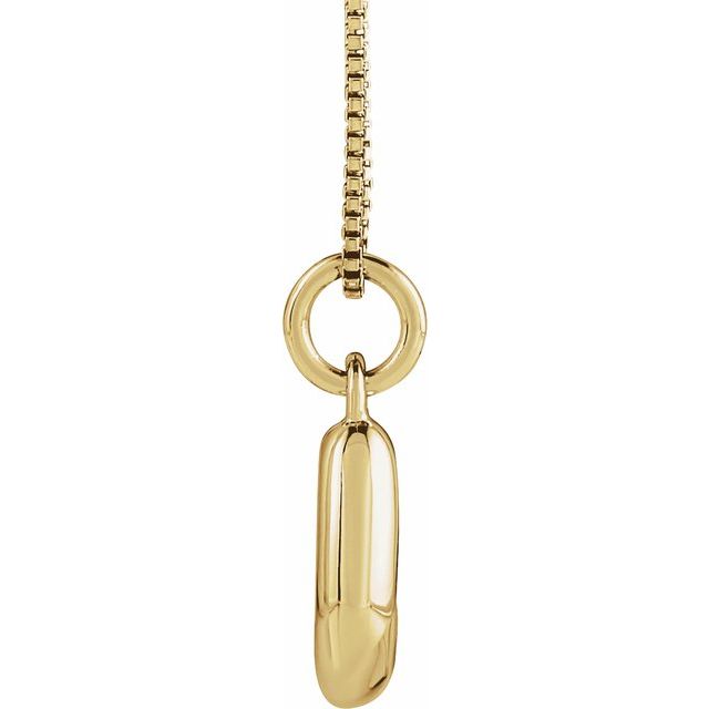 14K Yellow Gold Vermeil Bubble Initial J 18" Necklace