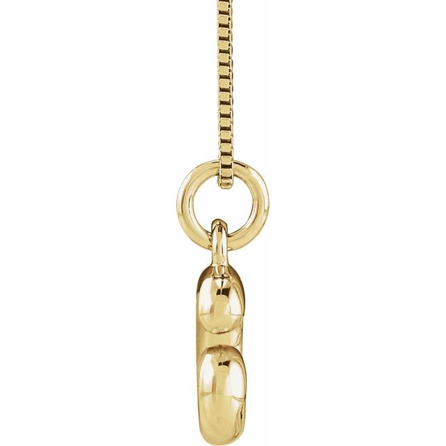 14K Yellow Gold Vermeil Bubble Initial G 18" Necklace