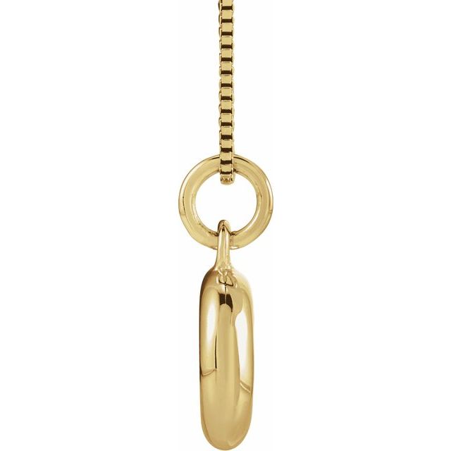 14K Yellow Gold Vermeil Bubble Initial D 18" Necklace