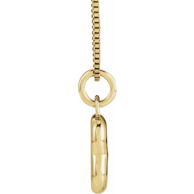 14K Yellow Gold Vermeil Bubble Initial B 18" Necklace