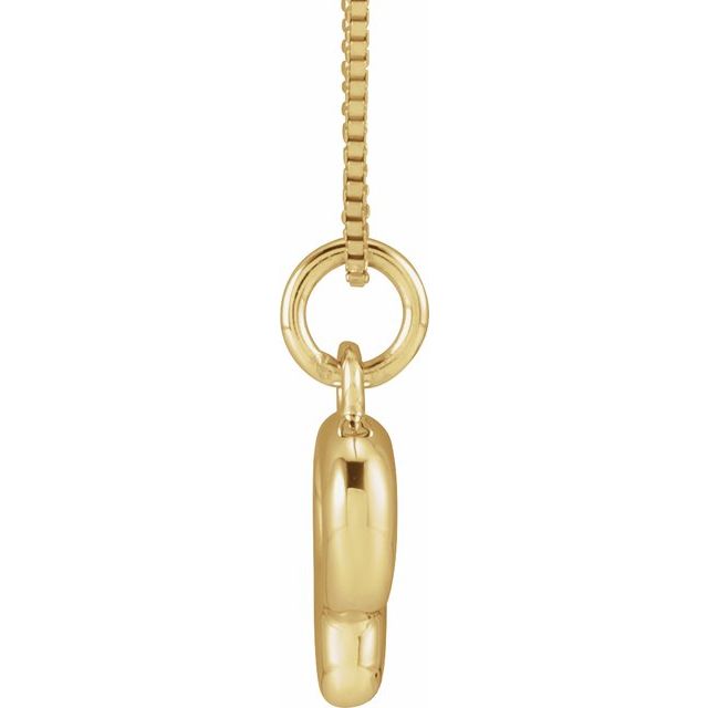 14K Yellow Gold Vermeil Bubble Initial P 18" Necklace