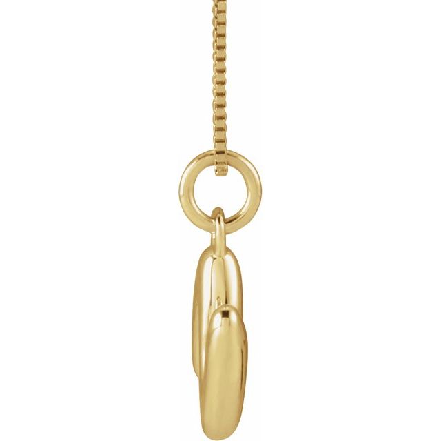 14K Yellow Gold Vermeil Bubble Initial N 18" Necklace