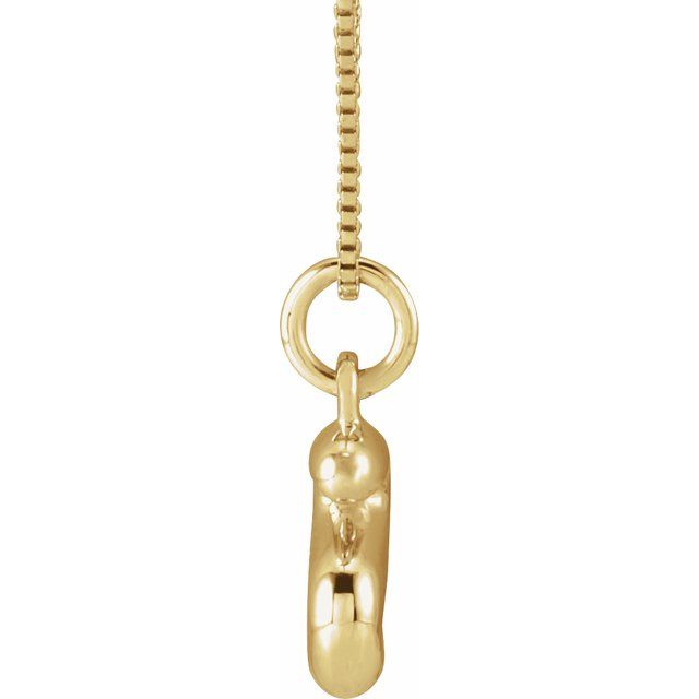 14K Yellow Gold Vermeil Bubble Initial S 18" Necklace
