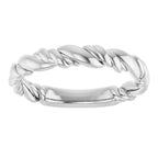 Sterling Silver Stackable Rope Ring