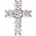 14K White Gold 9/10 CTW Lab-Grown Diamond Pendant