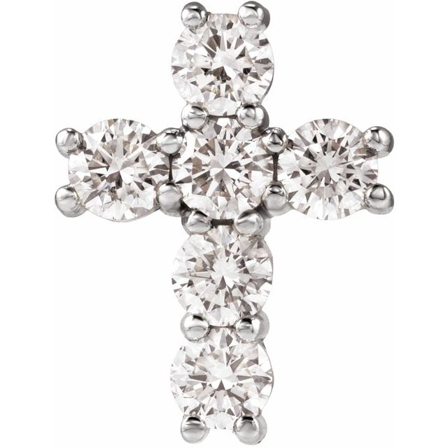 14K White Gold 9/10 CTW Lab-Grown Diamond Pendant