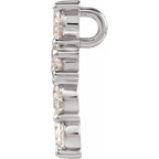 14K White Gold 9/10 CTW Lab-Grown Diamond Pendant
