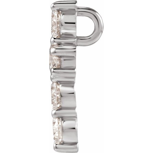 14K White Gold 9/10 CTW Lab-Grown Diamond Pendant