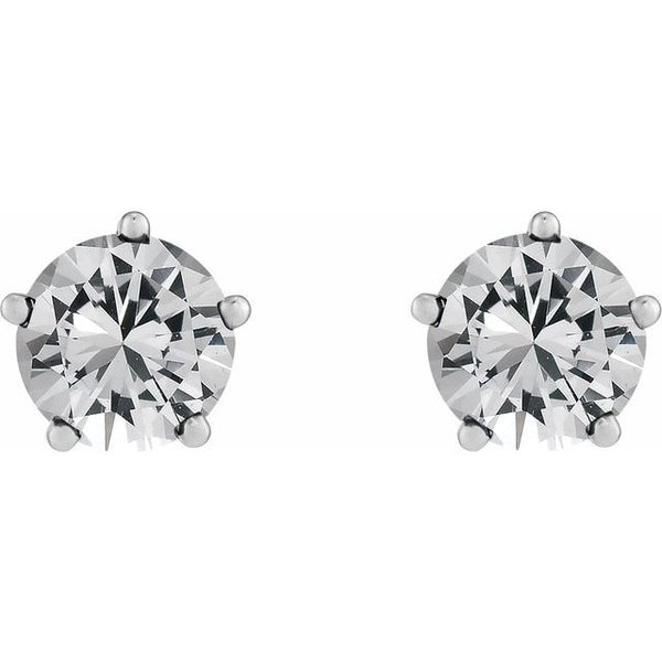 14K White Gold 1/2 CTW Natural Diamond Stud Earrings