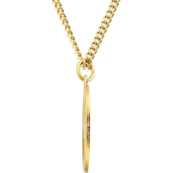 24K Yellow Gold-Plated Sterling Silver 22 mm St. Anthony 24" Necklace