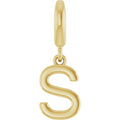 14K Yellow Gold Initial S Charm/Pendant