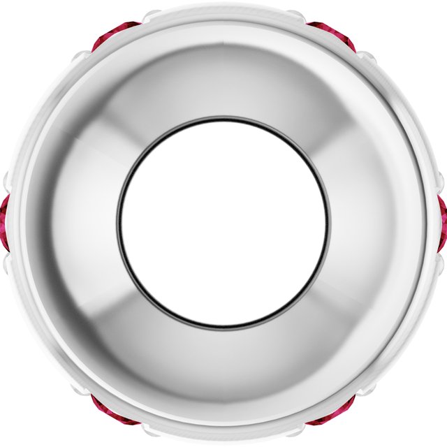 Sterling Silver Lab-Grown Ruby Stackable Family Space Charm/Pendant