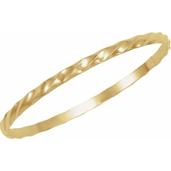 14K Yellow Gold-Filled 4.5 mm Bangle 8" Bracelet