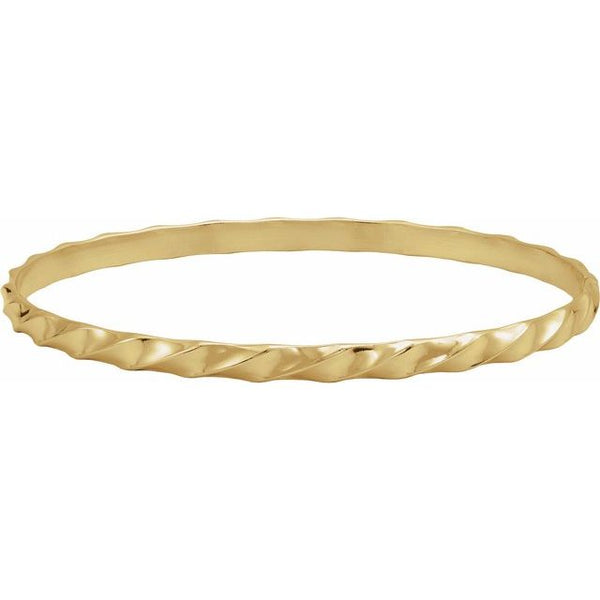 14K Yellow Gold-Filled 4.5 mm Bangle 8" Bracelet