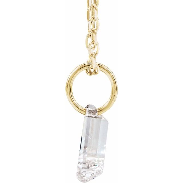 14K Yellow Gold 1/2 CT Lab-Grown Diamond Initial J 18" Necklace