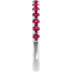 14K White Gold Natural Ruby Stackable Ring