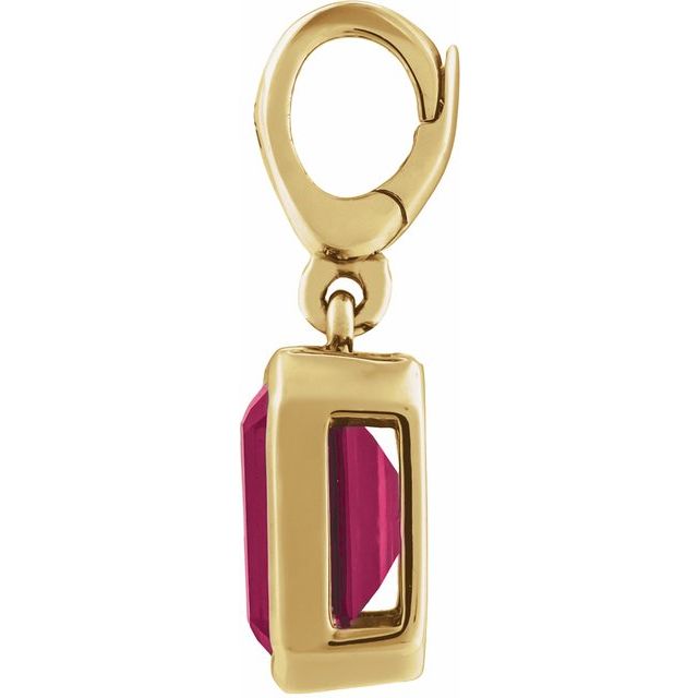 14K Yellow Gold Natural Ruby Charm/Pendant