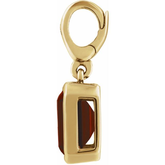 14K Yellow Gold Natural Mozambique Garnet Charm/Pendant
