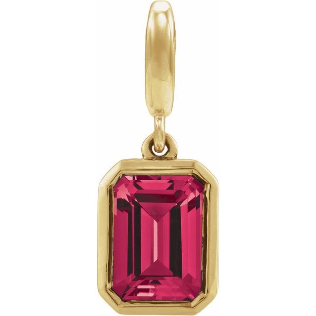 14K Yellow Gold Natural Ruby Charm/Pendant