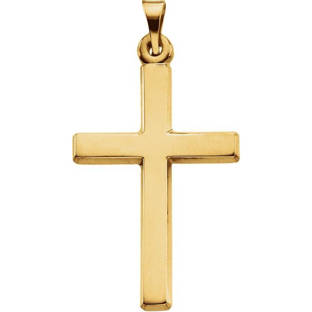14K Yellow Gold Cross Pendant 