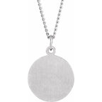 Sterling Silver 18 mm Round St. Luke Medal 18" Necklace 