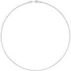 Rhodium-Plated Sterling Silver 2.1 mm Cable 18" Chain