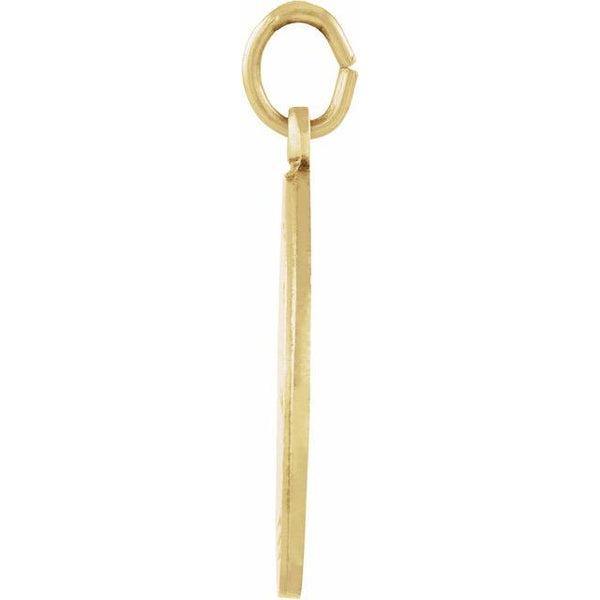 14K Yellow Gold 22 mm Round St. Luke Medal