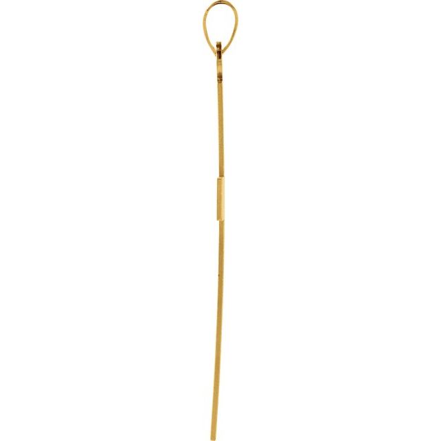 14K Yellow Gold 49.4x25 mm Cross Pendant