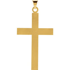 14K Yellow Gold 49.4x25 mm Cross Pendant