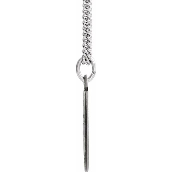 Sterling Silver 15 mm St. Anthony Medal 18" Necklace