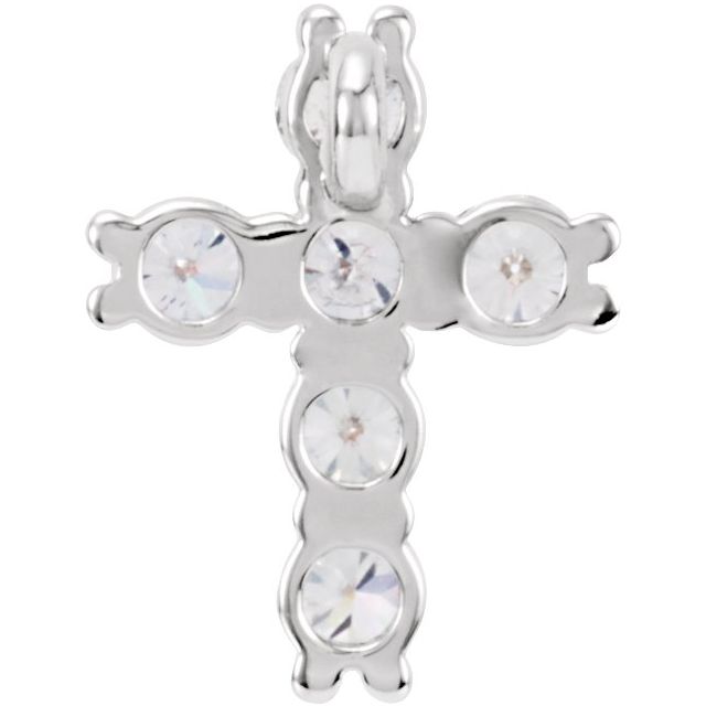 14K White Gold 9/10 CTW Lab-Grown Diamond Pendant