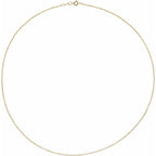 10K Yellow Gold 1 mm Diamond-Cut Cable 16" Chain 