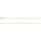 10K Yellow Gold 1 mm Diamond-Cut Cable 16" Chain 