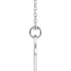 14K White Gold Initial A 16-18" Necklace