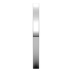 14K White Gold 2 mm Comfort-Fit Flat Band Size 10
