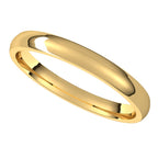 10K Yellow Gold 2.5 mm Lightweight Comfort-Fit Half Round Band Size 8