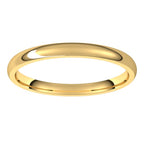 10K Yellow Gold 2 mm Lightweight Comfort-Fit Half Round Band Size 8