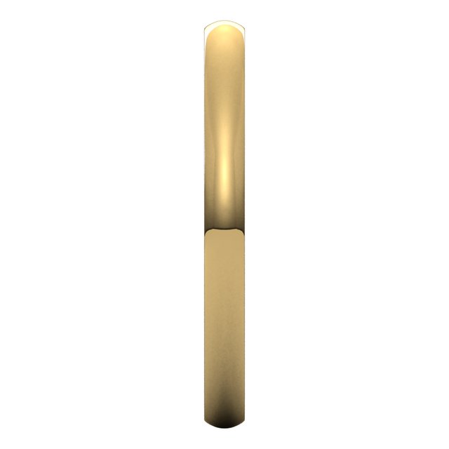 10K Yellow Gold 2 mm Lightweight Comfort-Fit Half Round Band Size 8